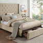 5877BE-1DW* - (3)Queen Platform Bed with Storage Footboard