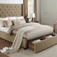 5877BR-1DW* - (3)Queen Platform Bed with Storage Footboard