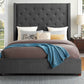 5877GY-1DW* - (3)Queen Platform Bed with Storage Footboard