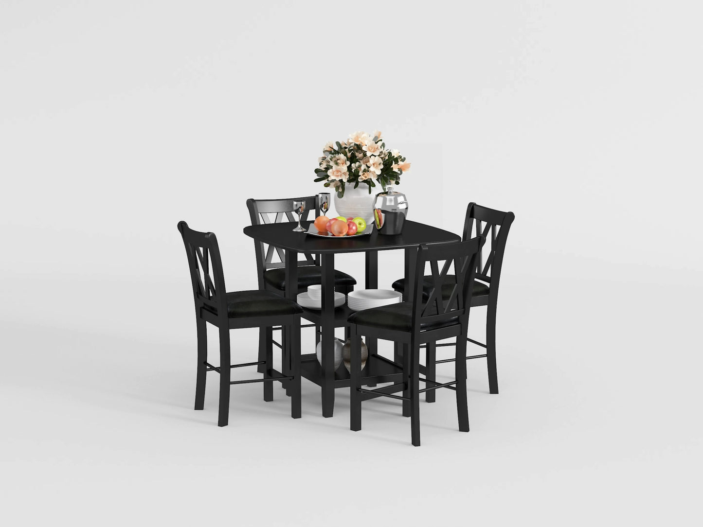 2514BK-36 - 5-Piece  Pack Counter Height Set