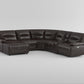 9579BRW*6LRRRPW - (6)6-Piece Power Reclining Sectional