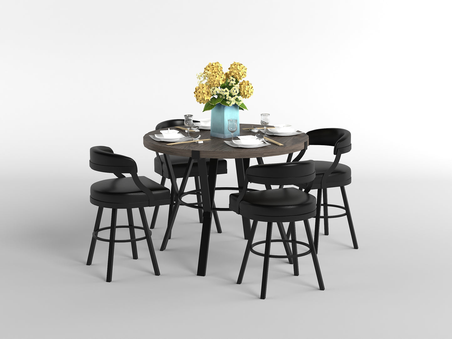 5565-24WT - Swivel Counter Height Chair