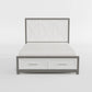 1366-1* - (3) Queen Platform Bed with Footboard Storage