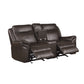 8206BRW*2 - 2pc Set: Sofa, Love