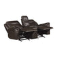 8206BRW*2 - 2pc Set: Sofa, Love