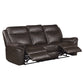 8206BRW*2 - 2pc Set: Sofa, Love