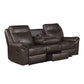 8206BRW*2 - 2pc Set: Sofa, Love