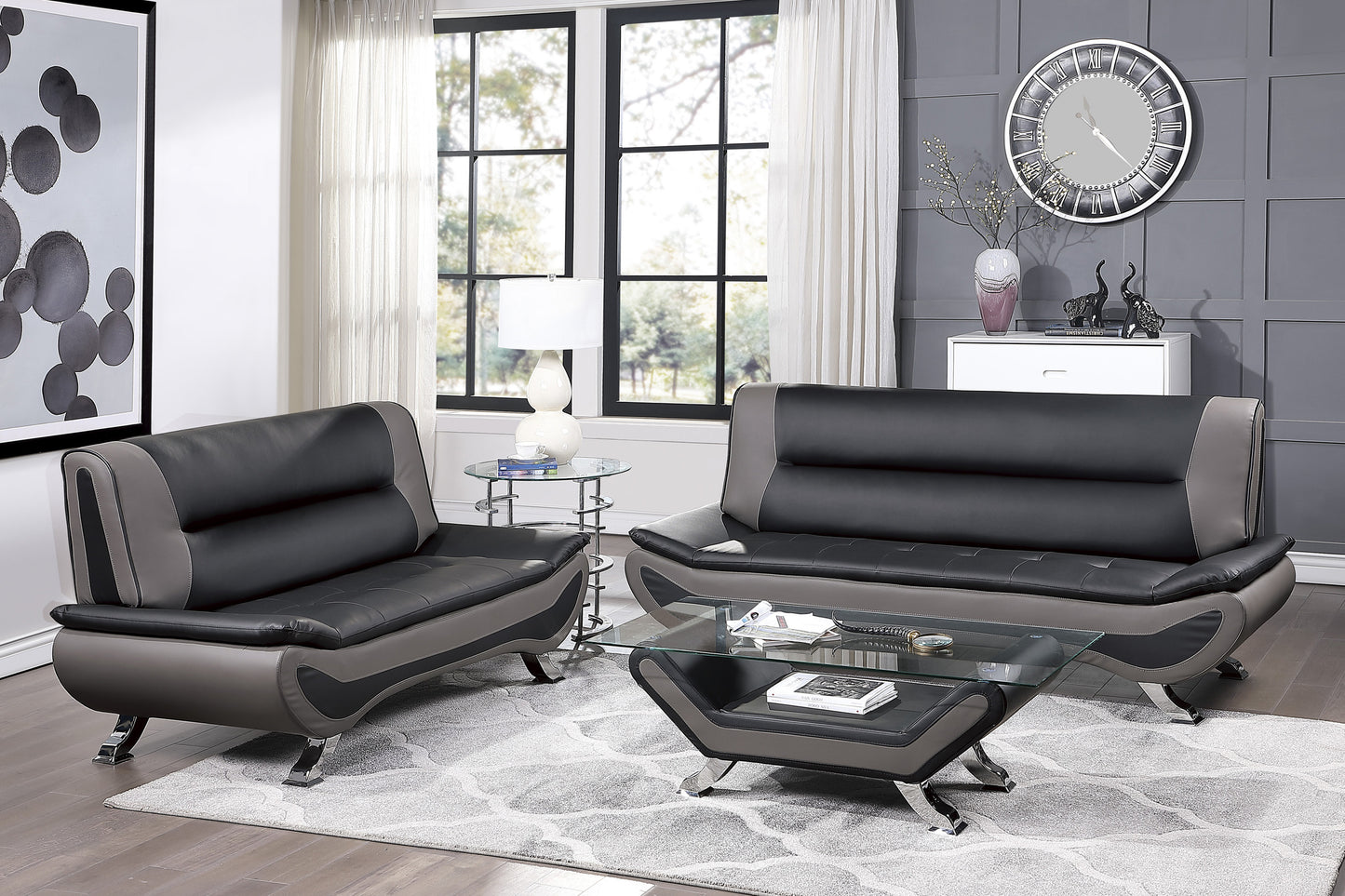 8219BLK-2 - Love Seat