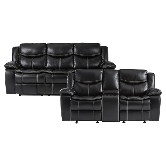 8230BLK*2 - 2pc Set: Sofa, Love