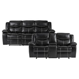 8230BLK*2 - 2pc Set: Sofa, Love