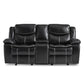 8230BLK*2 - 2pc Set: Sofa, Love
