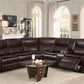 8230BRW*SC - (3)3-Piece Sectional with Right Console