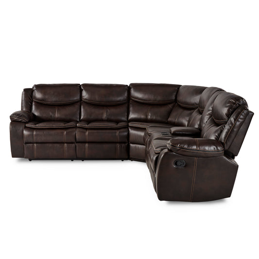 8230BRW*SC - (3)3-Piece Sectional with Right Console