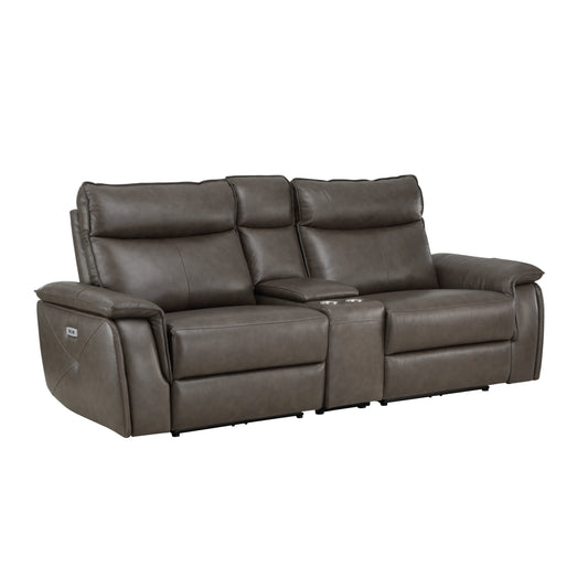 8259RFDB-2CNPWH* - (3)Power Double Reclining Love Seat with Center Console and Power Headrests