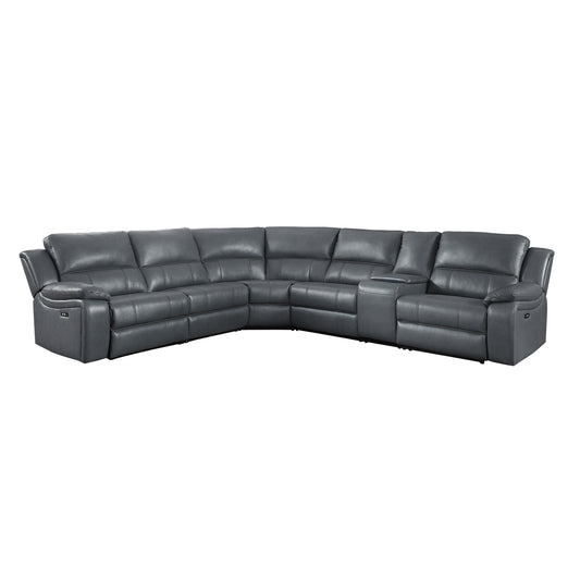 8260GY*6PW - (6)6-Piece Modular Power Reclining Sectional