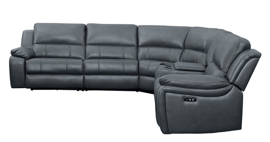 8260GY*6PW - (6)6-Piece Modular Power Reclining Sectional