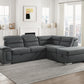 8277NGY-4 - (3/3)Storage Ottoman