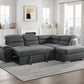 8277NGY-4 - (3/3)Storage Ottoman