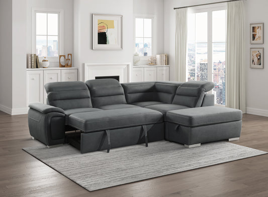 8277NGY-4 - (3/3)Storage Ottoman