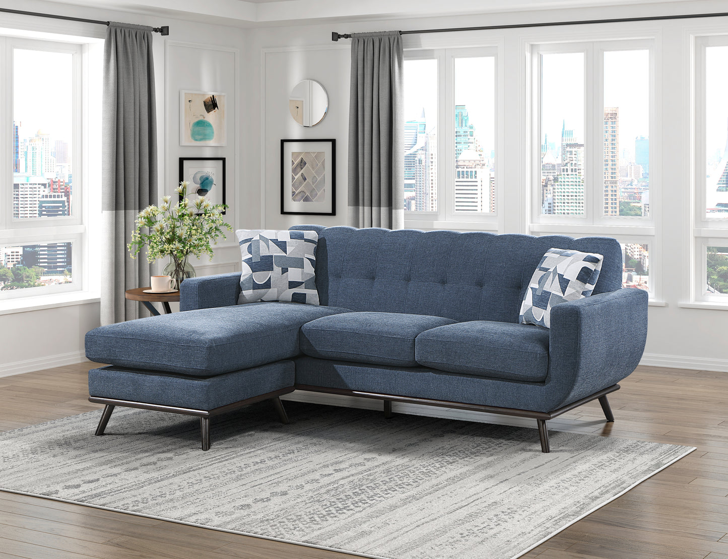 8341BL-3SCRV - Reversible Sofa Chaise