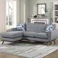 8341GY-3SCRV - Reversible Sofa Chaise