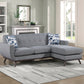 8341GY-3SCRV - Reversible Sofa Chaise