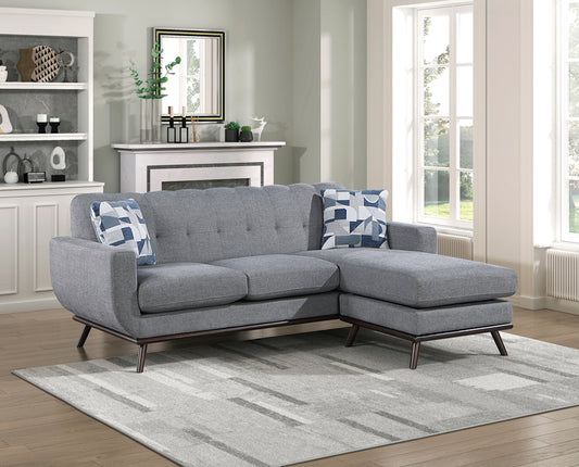 8341GY-3SCRV - Reversible Sofa Chaise