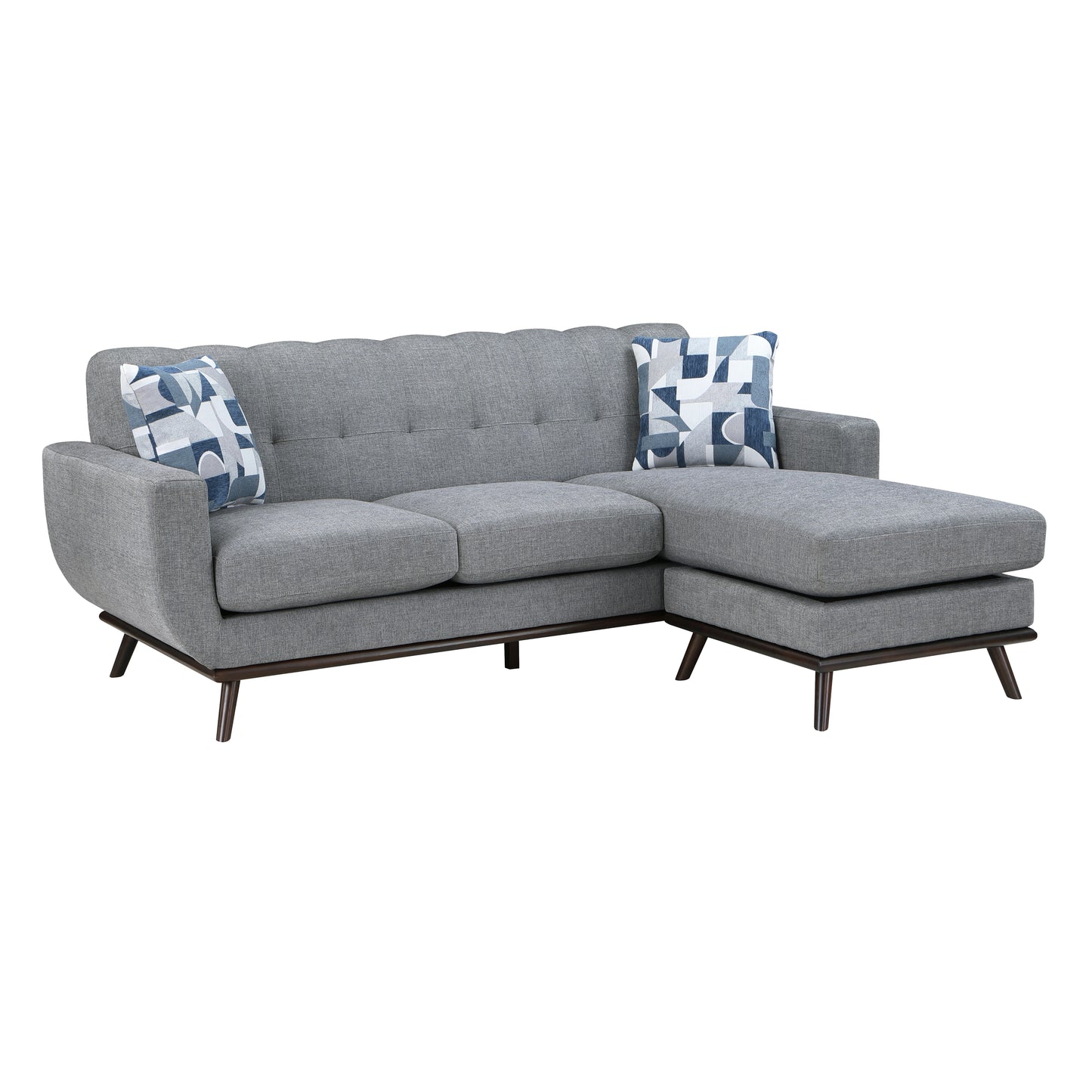 8341GY-3SCRV - Reversible Sofa Chaise