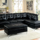 8378BLK*3 - (3)3-Piece Sectional with Right Chaise and Ottoman