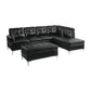 8378BLK*3 - (3)3-Piece Sectional with Right Chaise and Ottoman