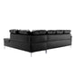 8378BLK*3 - (3)3-Piece Sectional with Right Chaise and Ottoman