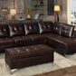 8378BRW*3 - (3)3-Piece Sectional with Right Chaise and Ottoman