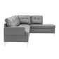 8378GRY*3 - (3)3-Piece Sectional with Right Chaise and Ottoman