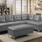 8378GRY*3 - (3)3-Piece Sectional with Right Chaise and Ottoman