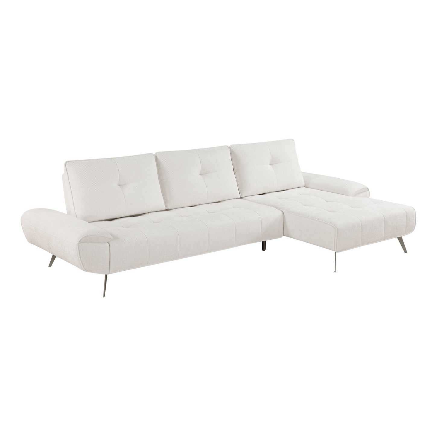 8400BEG*22LRC - (2)2-Piece Sectional with Right Chaise and Dual-position Backs for Adjustable Seat Depth