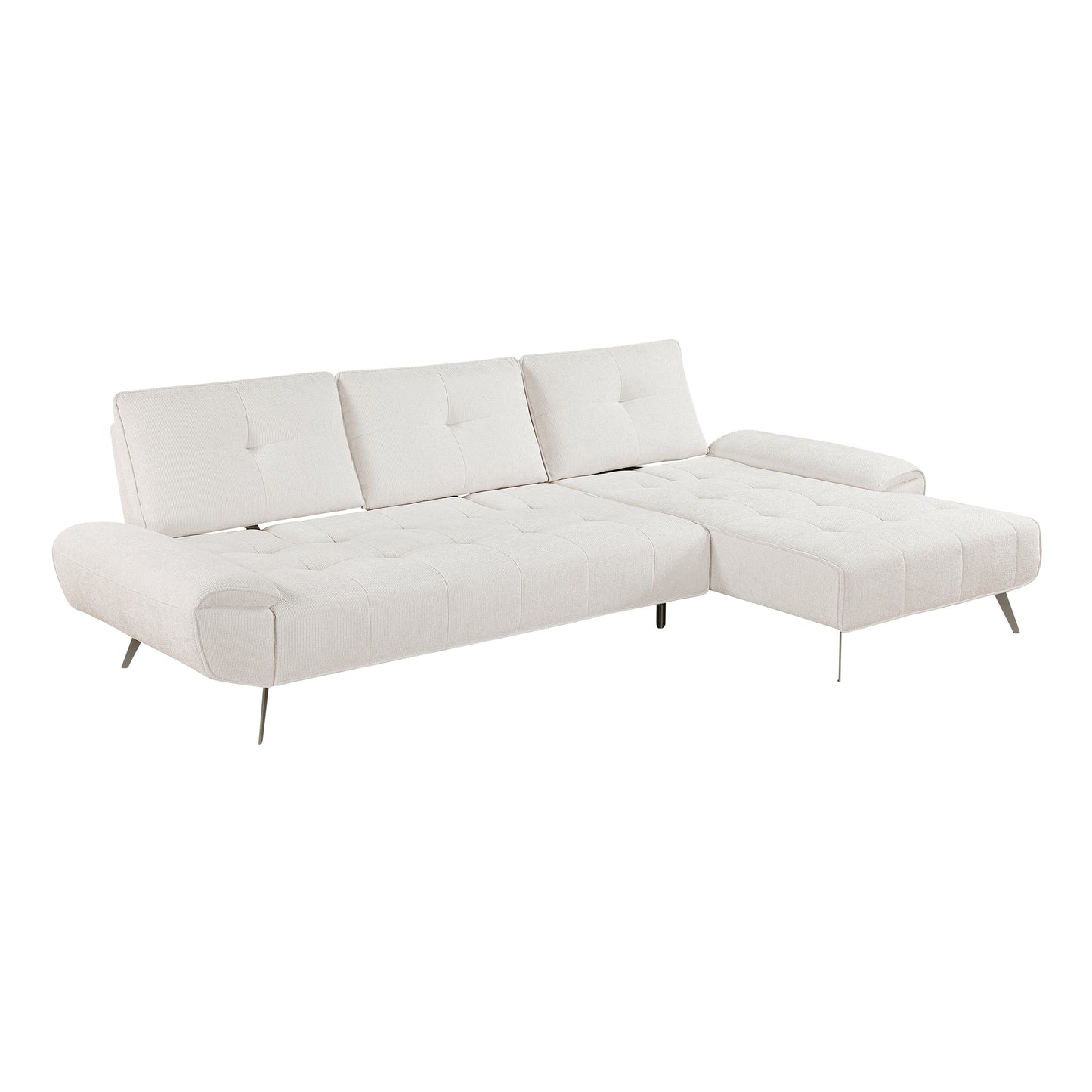 8400BEG*22LRC - (2)2-Piece Sectional with Right Chaise and Dual-position Backs for Adjustable Seat Depth