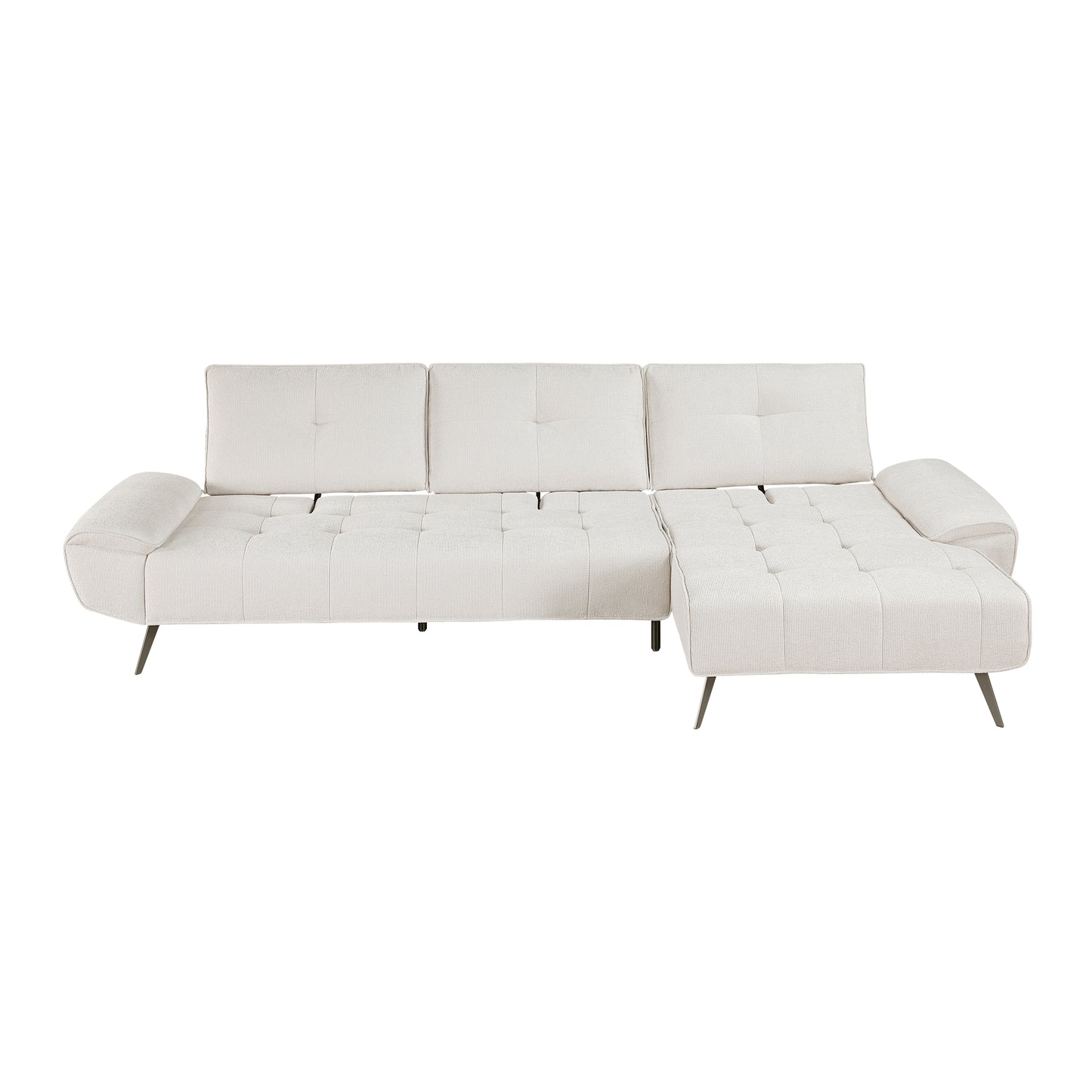 8400BEG*22LRC - (2)2-Piece Sectional with Right Chaise and Dual-position Backs for Adjustable Seat Depth