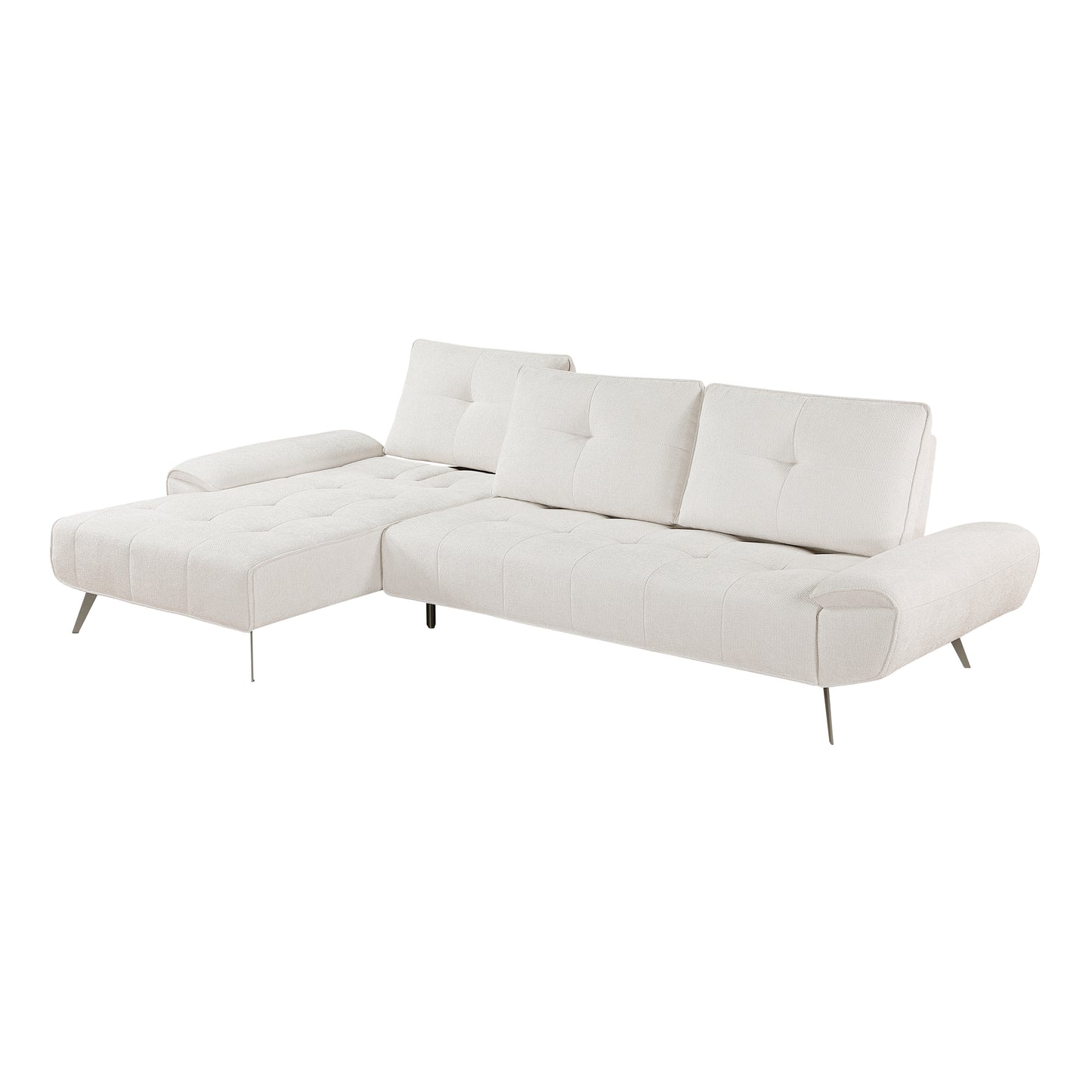8400BEG*2LC2R - (2)2-Piece Sectional with Left Chaise and Dual-position Backs for Adjustable Seat Depth
