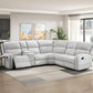 8406GY*SC - (3)3-Piece Reclining Sectional with Left Console