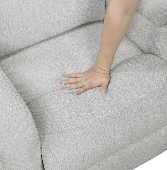 8406GY*SC - (3)3-Piece Reclining Sectional with Left Console