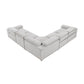 8414GRY-*5LRRRPWH - (5)5-Piece Modular Power Reclining Sectional with Power Headrests