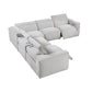 8414GRY-*5LRRRPWH - (5)5-Piece Modular Power Reclining Sectional with Power Headrests