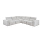 8414GRY-*5LRRRPWH - (5)5-Piece Modular Power Reclining Sectional with Power Headrests