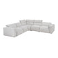 8414GRY-*5LRRRPWH - (5)5-Piece Modular Power Reclining Sectional with Power Headrests