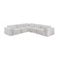 8414GRY-*5LRRRPWH - (5)5-Piece Modular Power Reclining Sectional with Power Headrests