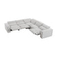 8414GRY-*5LRRRPWH - (5)5-Piece Modular Power Reclining Sectional with Power Headrests
