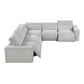 8414GRY-*5LRRRPWH - (5)5-Piece Modular Power Reclining Sectional with Power Headrests