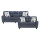 8416BU*2 - 2pc Set: Sofa, Love
