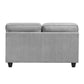 8416GY*2 - 2pc Set: Sofa, Love