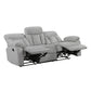 8440GRY-3 - Double Reclining Sofa